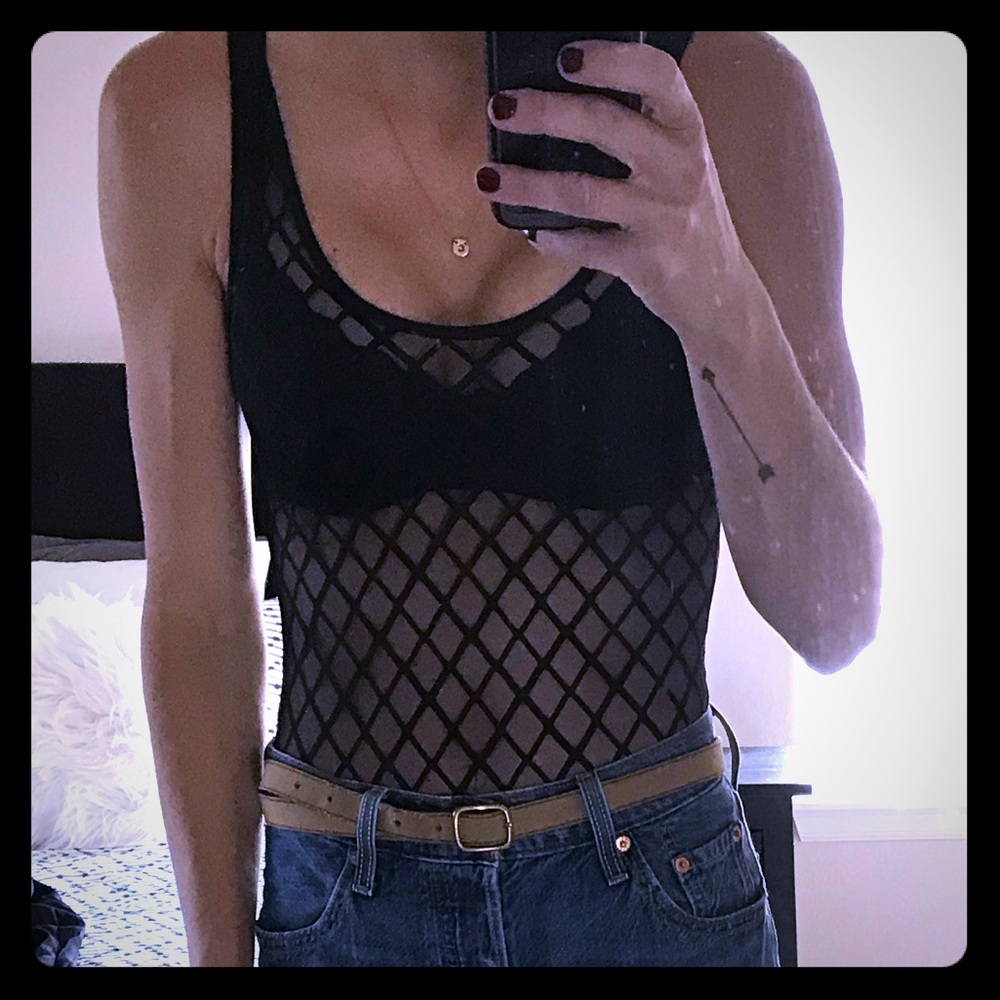 American Apparel Mesh Bodysuit